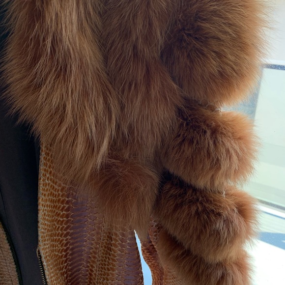 Leather fur jacket/coat - Picture 5 of 7